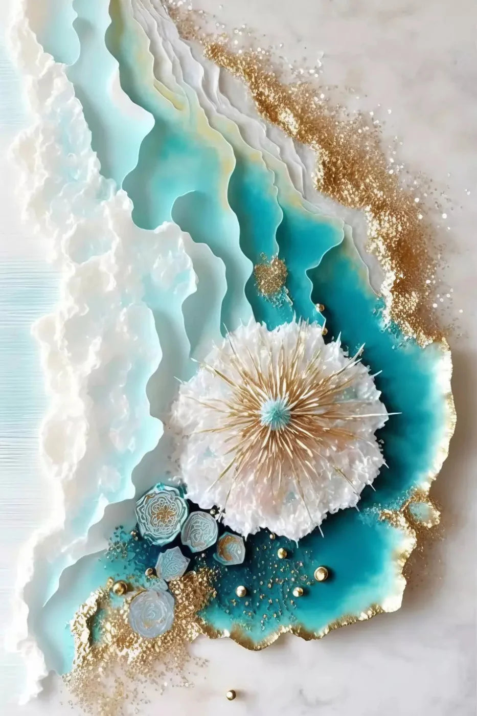 Seaside Abstract Light 5X8 Ultracloth ( 60 X 96 Inch ) Backdrop
