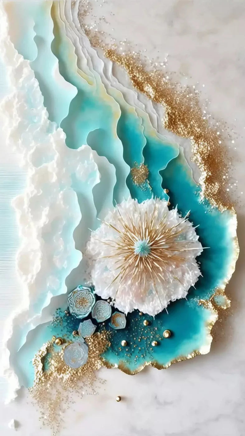 Seaside Abstract Light 8X14 Ultracloth ( 96 X 168 Inch ) Backdrop