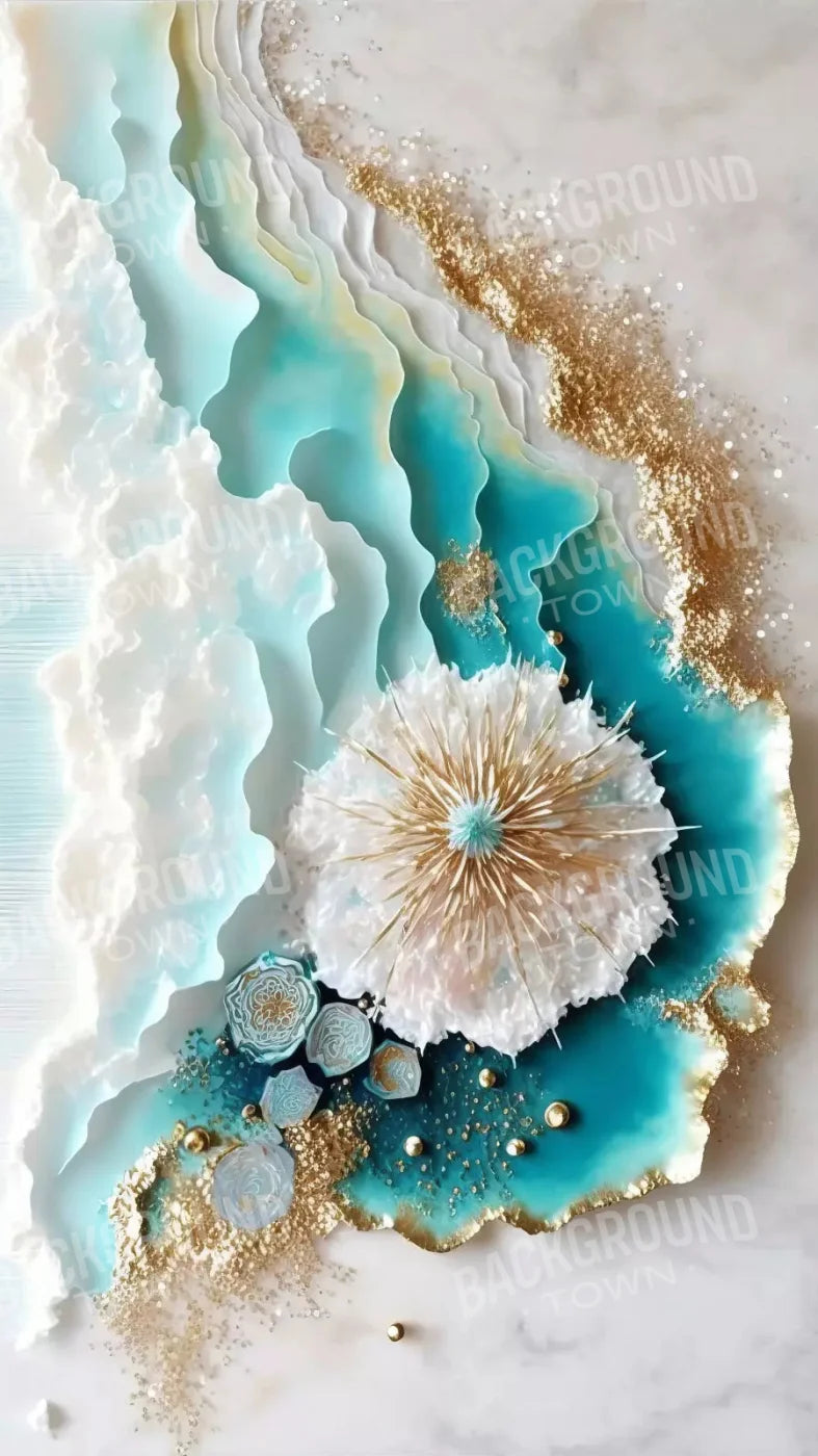 Seaside Abstract Light 8X14 Ultracloth ( 96 X 168 Inch ) Backdrop