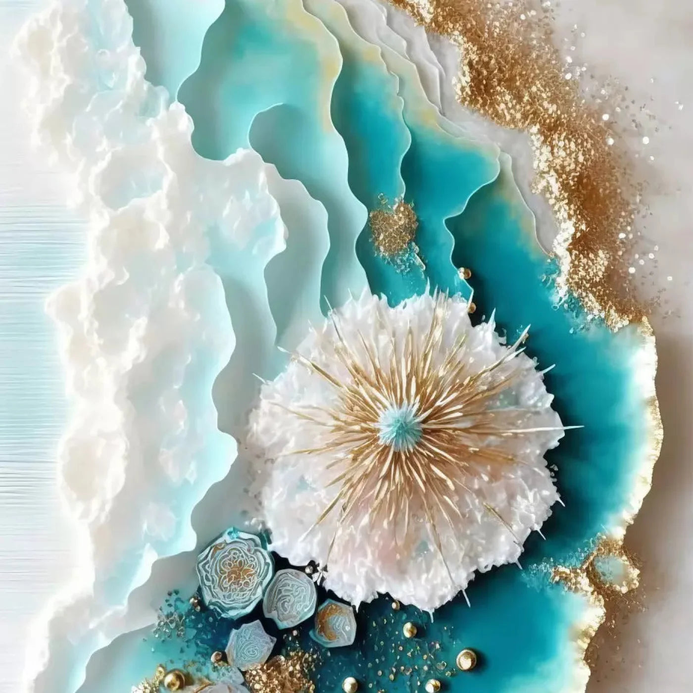 Seaside Abstract Light 8X8 Fleece ( 96 X Inch ) Backdrop