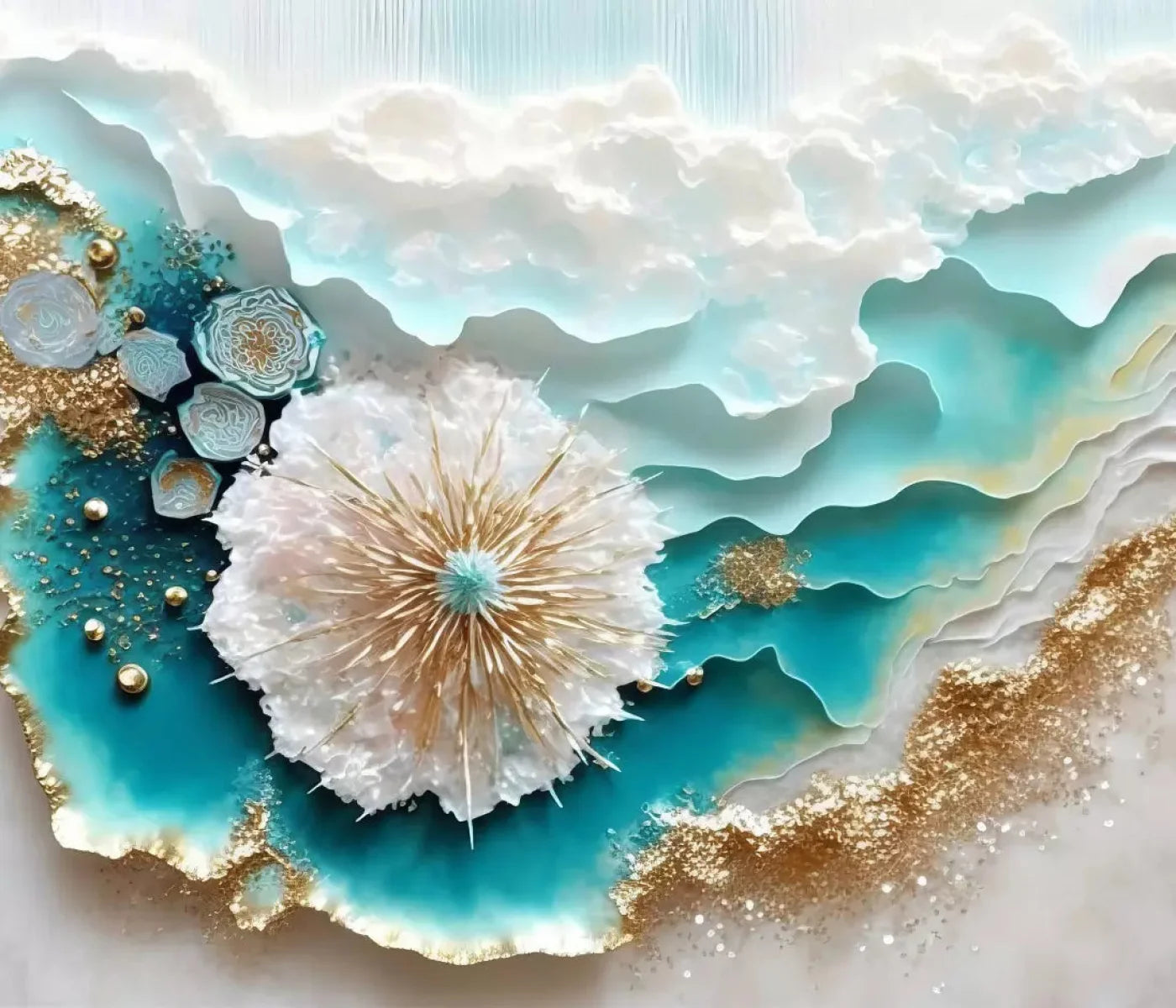 Seaside Abstract Light H 12X10 Ultracloth ( 144 X 120 Inch ) Backdrop