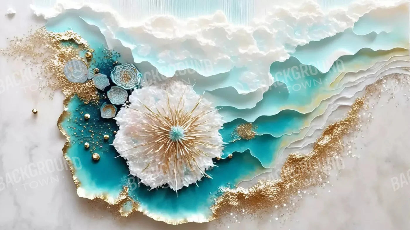 Seaside Abstract Light H 14X8 Ultracloth ( 168 X 96 Inch ) Backdrop