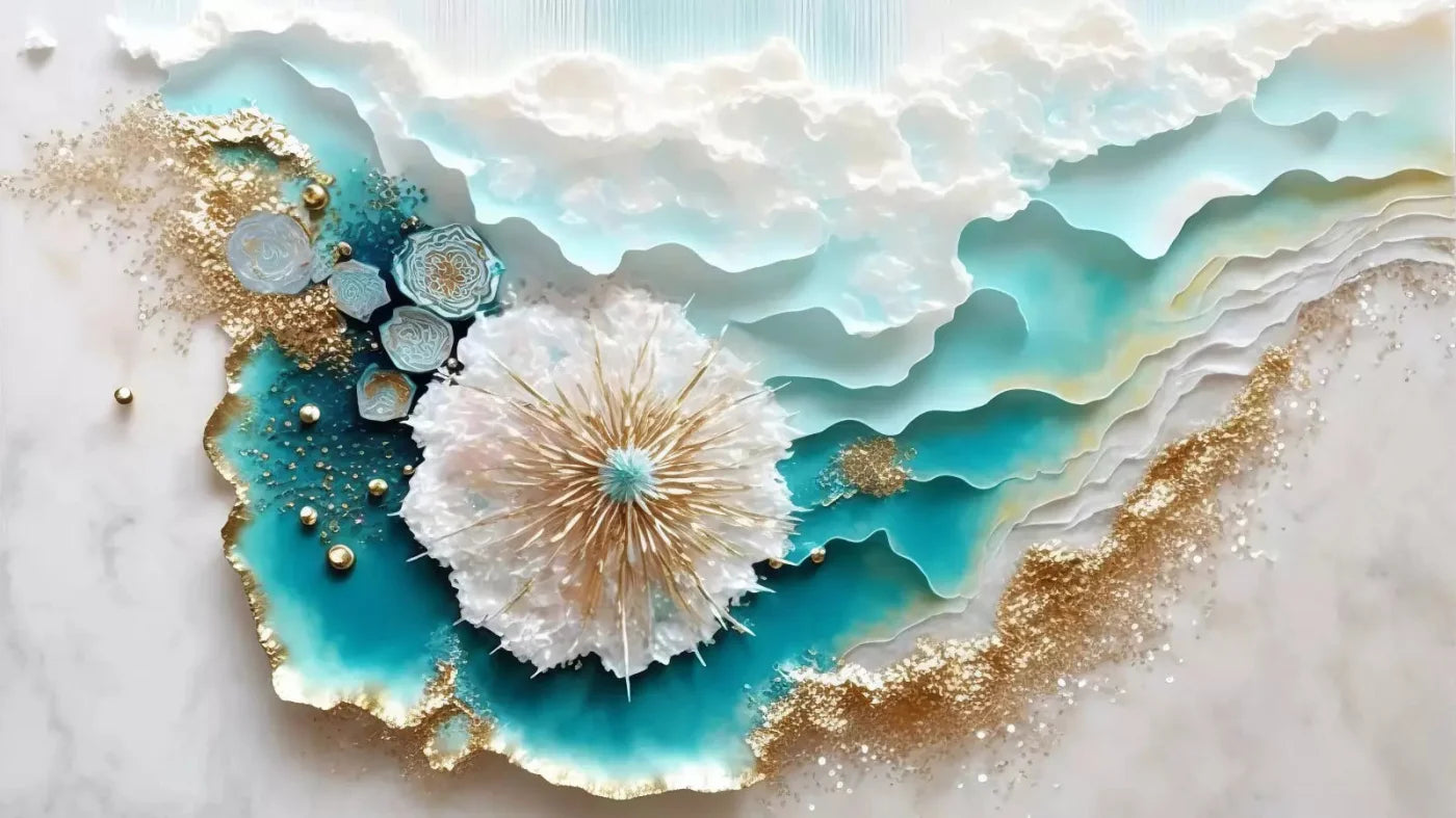 Seaside Abstract Light H 14X8 Ultracloth ( 168 X 96 Inch ) Backdrop