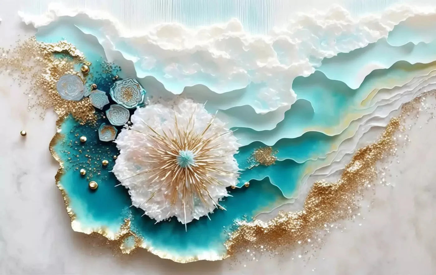 Seaside Abstract Light H 16X10 Ultracloth ( 192 X 120 Inch ) Backdrop