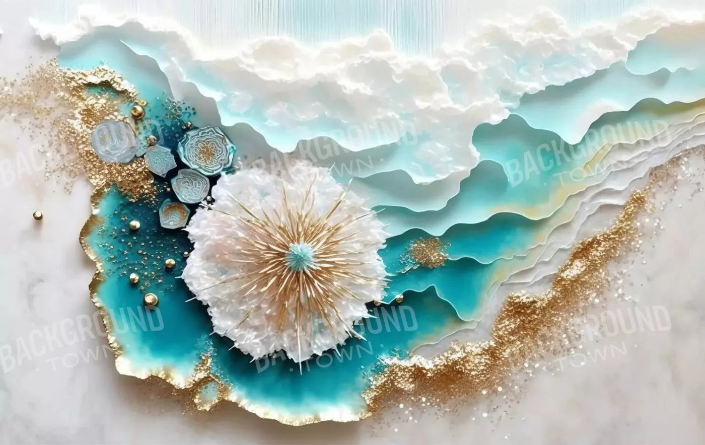 Seaside Abstract Light H 16X10 Ultracloth ( 192 X 120 Inch ) Backdrop