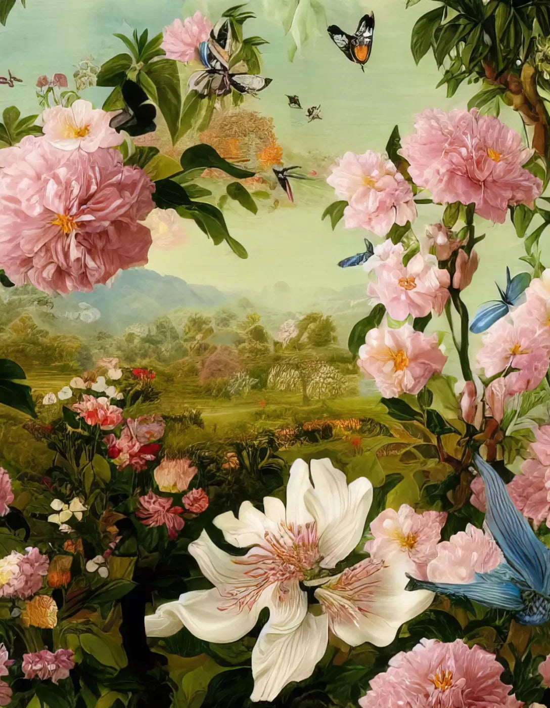 Secret Garden 1 6X8 Fleece ( 72 X 96 Inch ) Backdrop