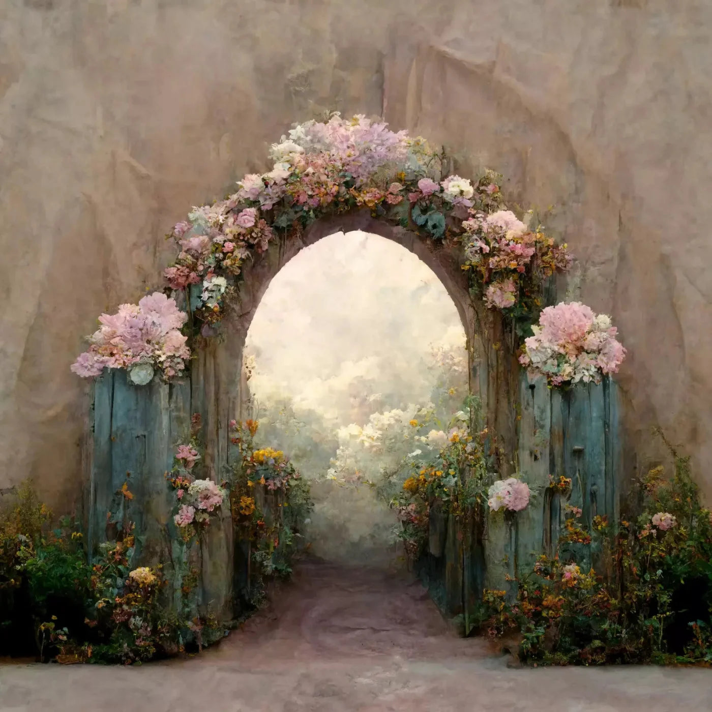 Secret Garden Arch 10X10 Ultracloth ( 120 X Inch ) Backdrop