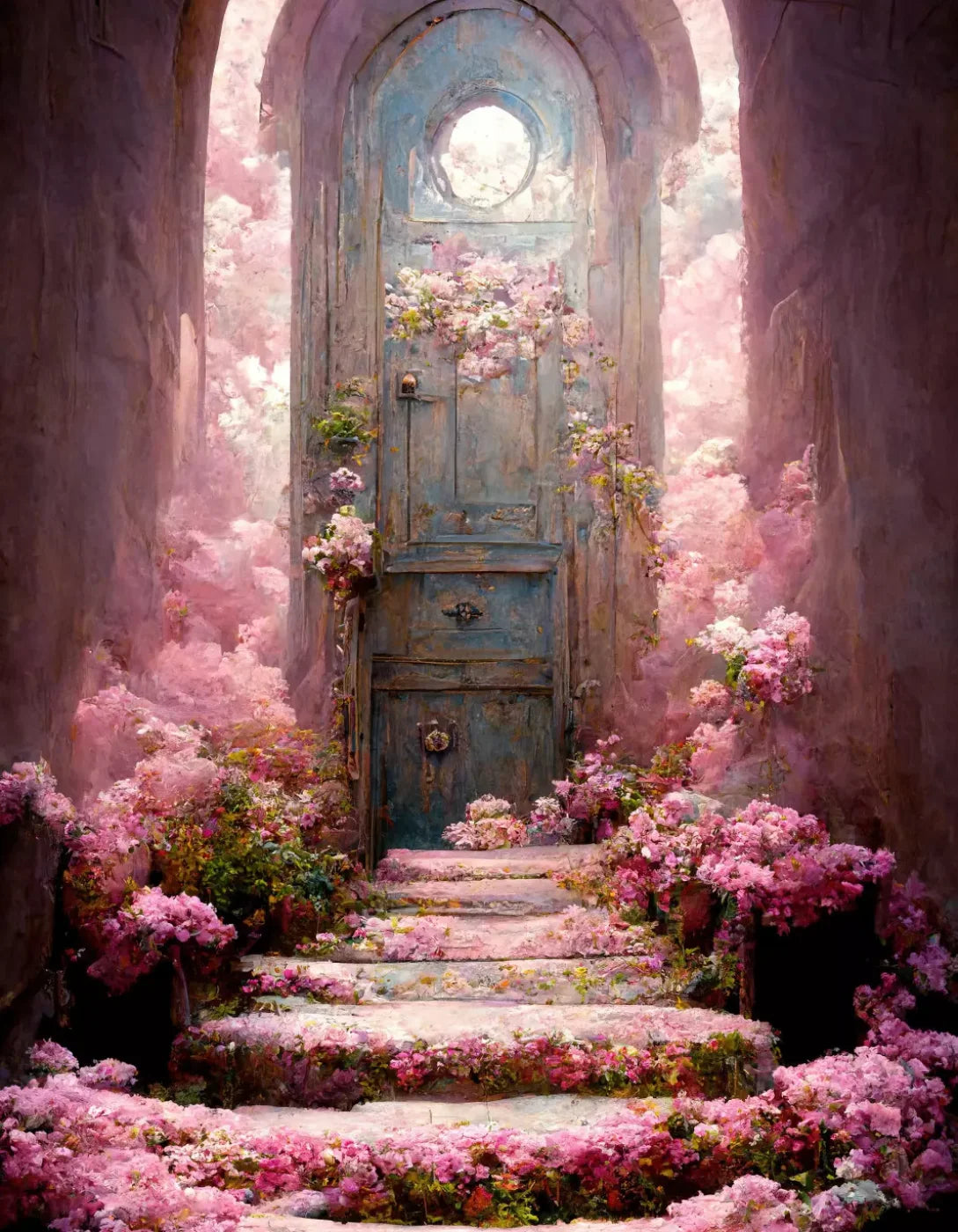 Secret Garden Arch L 6X8 Fleece ( 72 X 96 Inch ) Backdrop