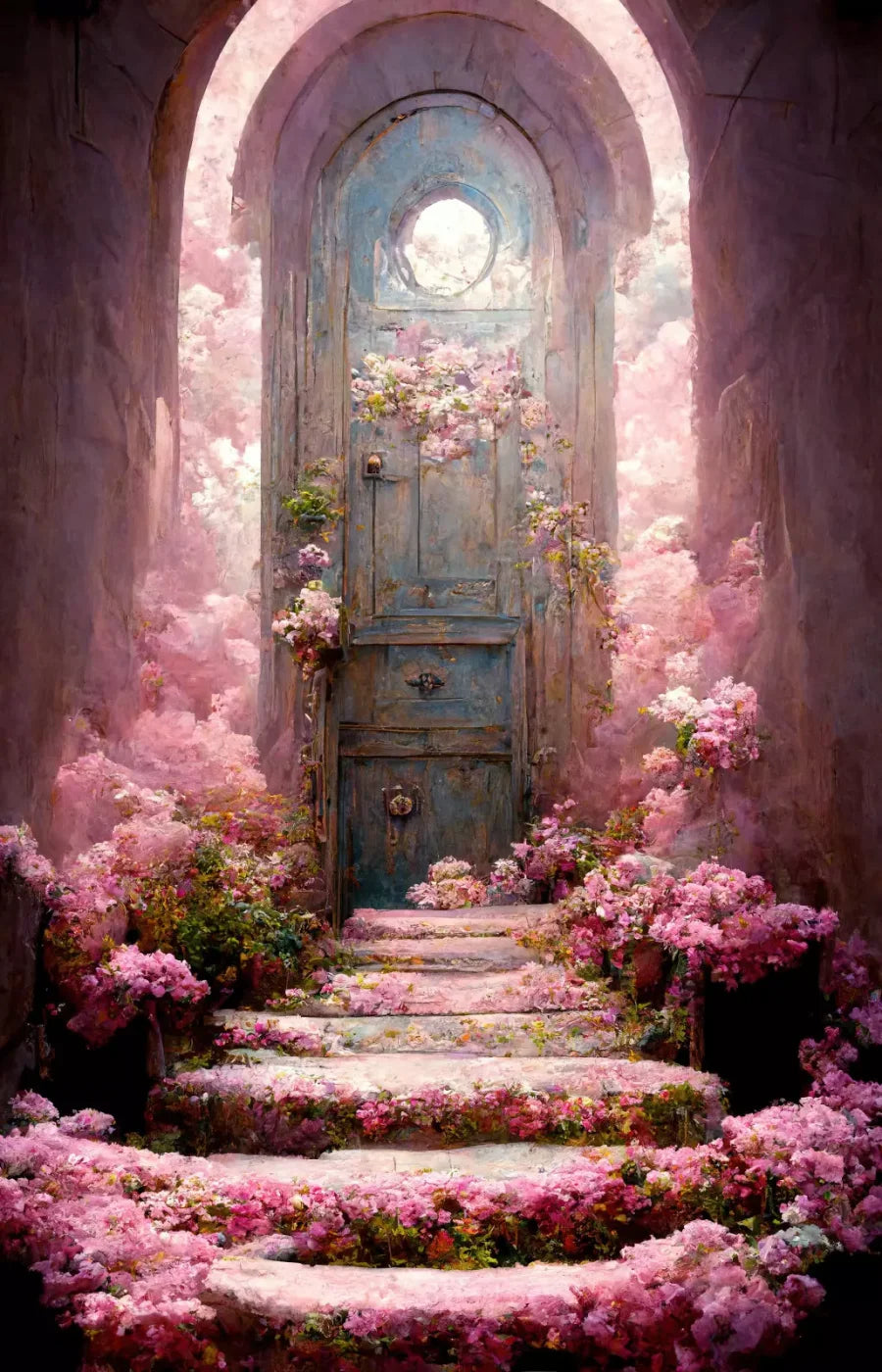 Secret Garden Arch L 8X12 Ultracloth ( 96 X 144 Inch ) Backdrop