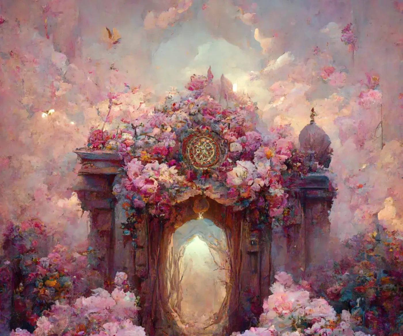 Secret Garden Entrance 5’X4’2 Fleece (60 X 50 Inch) Backdrop