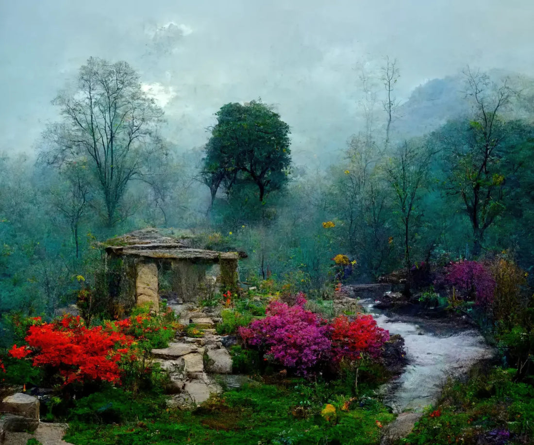 Secret Garden Mist 5X42 Fleece ( 60 X 50 Inch ) Backdrop