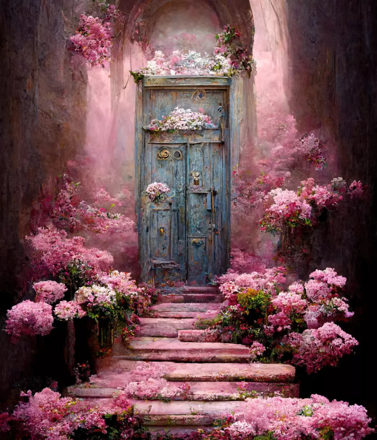 Secret Pink Garden 10X12 Ultracloth ( 120 X 144 Inch ) Backdrop