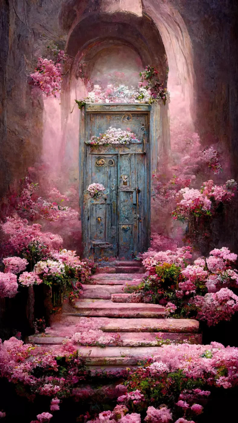 Secret Pink Garden 8X14 Ultracloth ( 96 X 168 Inch ) Backdrop