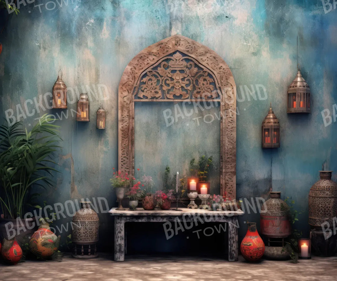 Blue Brown Green Red Backdrop for Photography