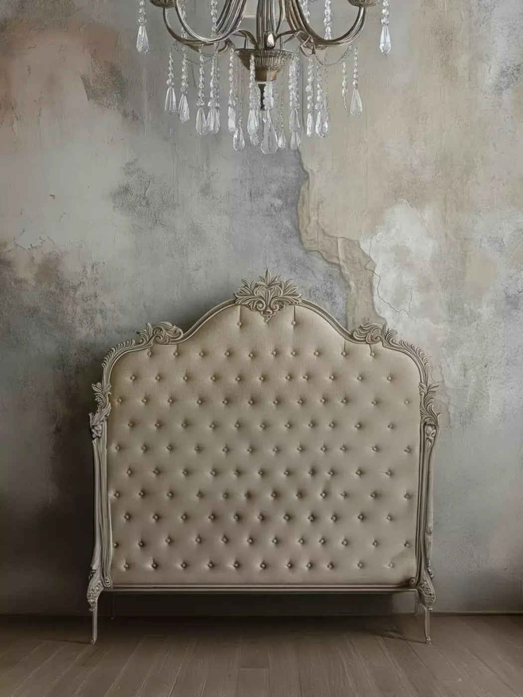 Shabby Chic Bedroom Wall Iv 6’X8’ Fleece (72 X 96 Inch) Backdrop
