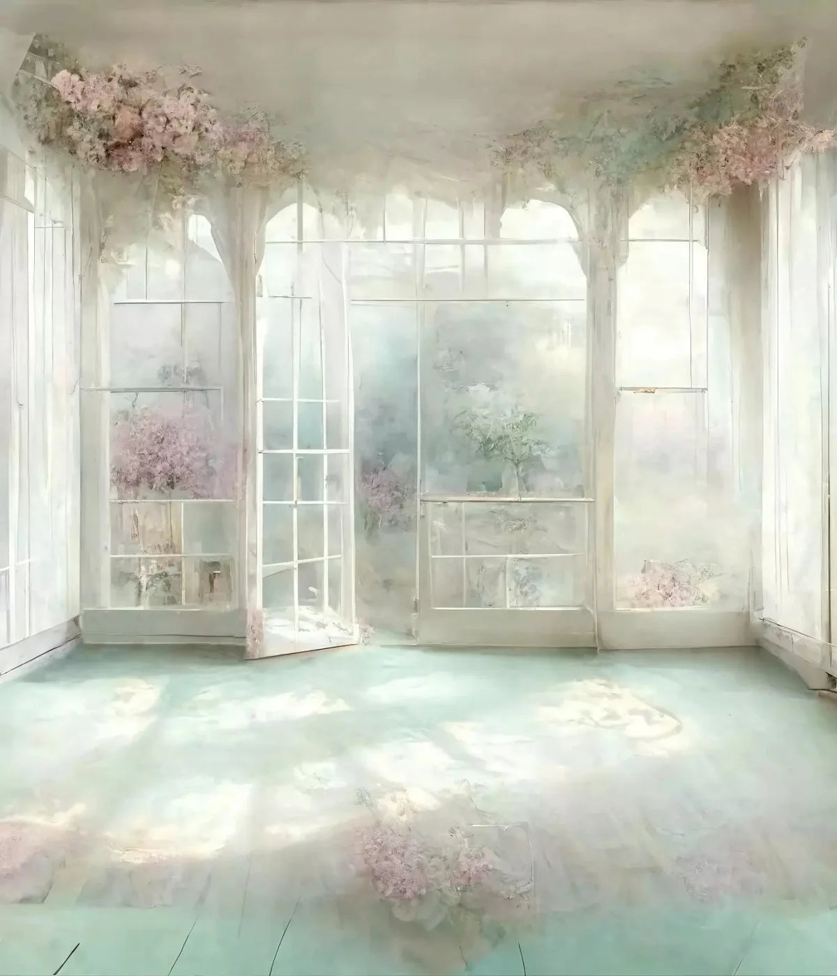 Shabby Chic Sunroom I 10X12 Ultracloth ( 120 X 144 Inch ) Backdrop