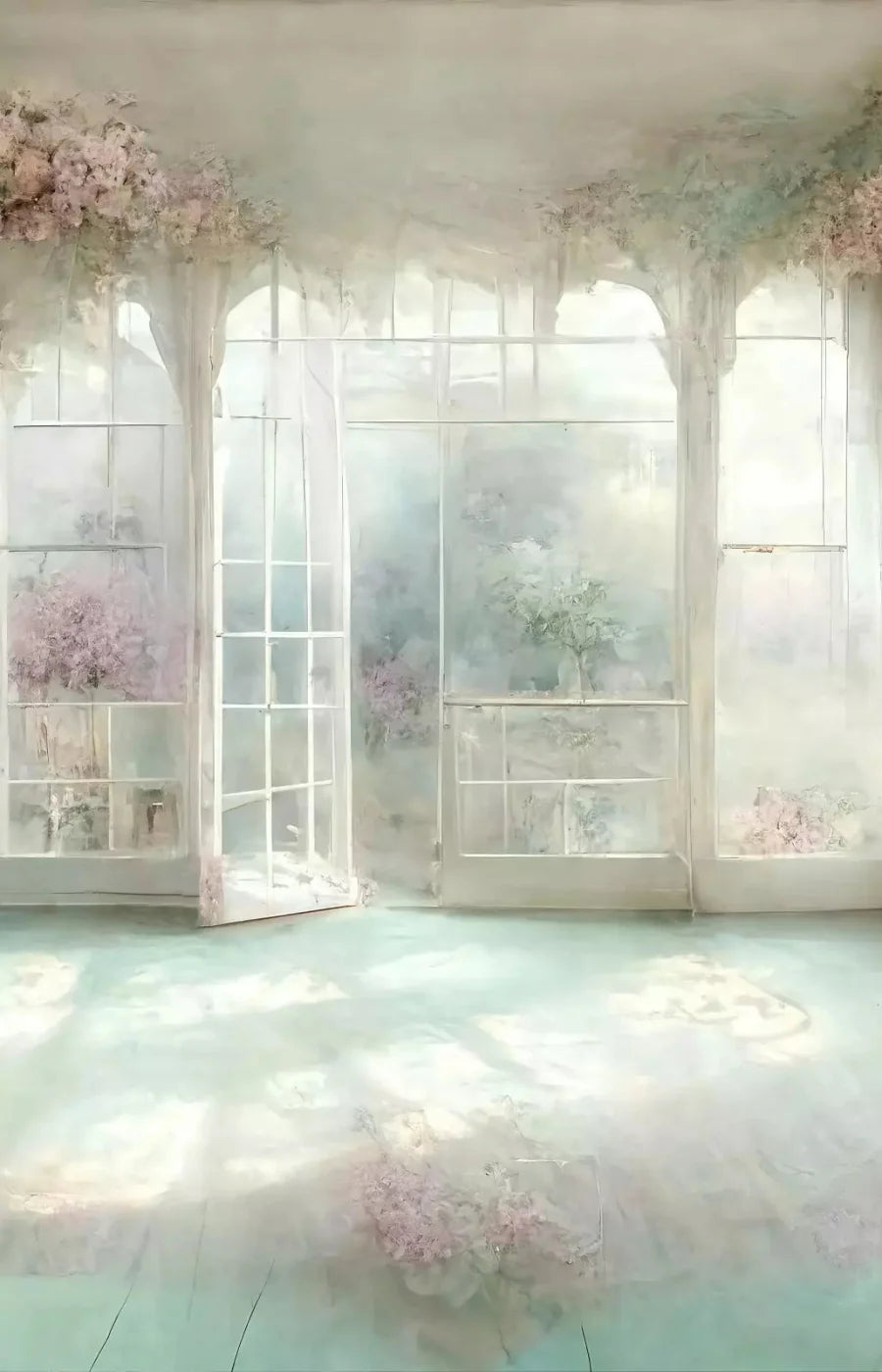 Shabby Chic Sunroom I 8X12 Ultracloth ( 96 X 144 Inch ) Backdrop