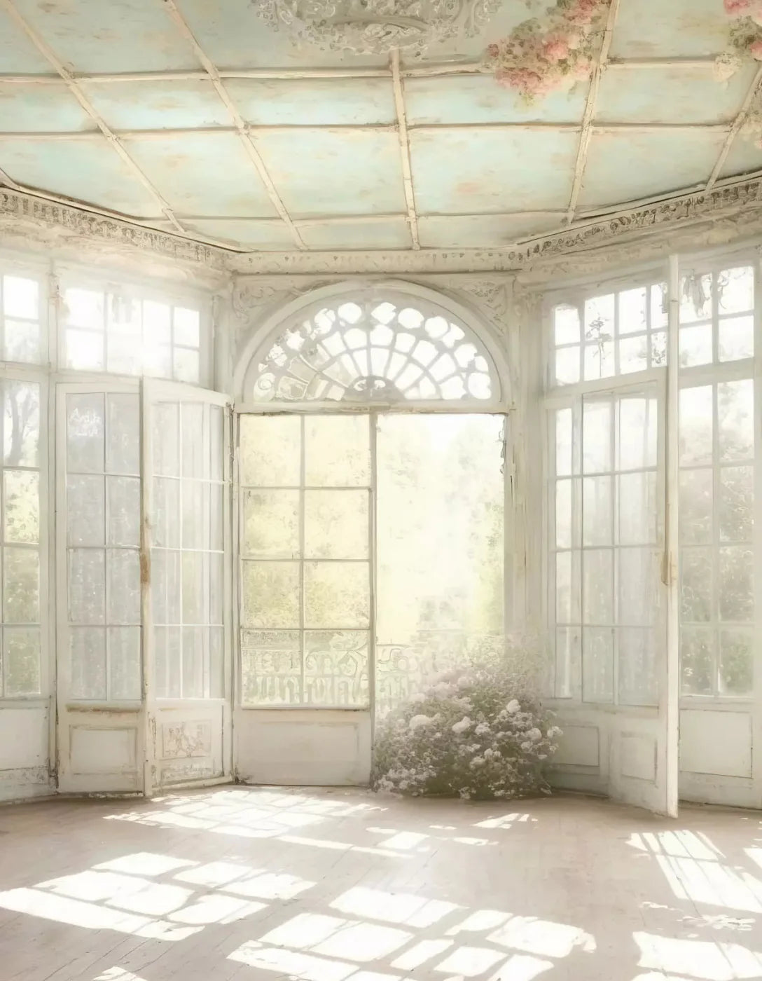 Shabby Chic Sunroom Ii 6X8 Fleece ( 72 X 96 Inch ) Backdrop