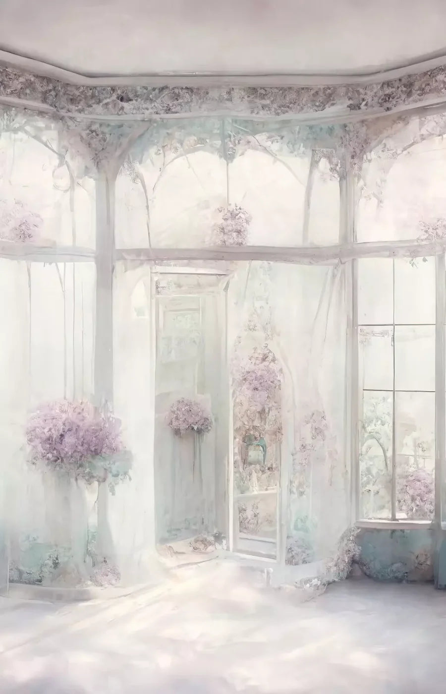 Shabby Chic Sunroom V 8’X12’ Ultracloth (96 X 144 Inch) Backdrop