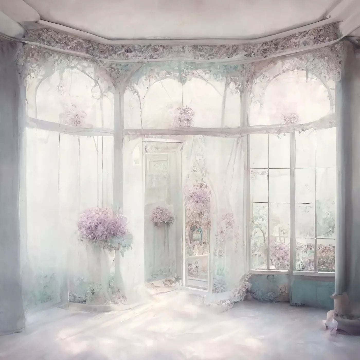 Shabby Chic Sunroom V 8’X8’ Fleece (96 X Inch) Backdrop