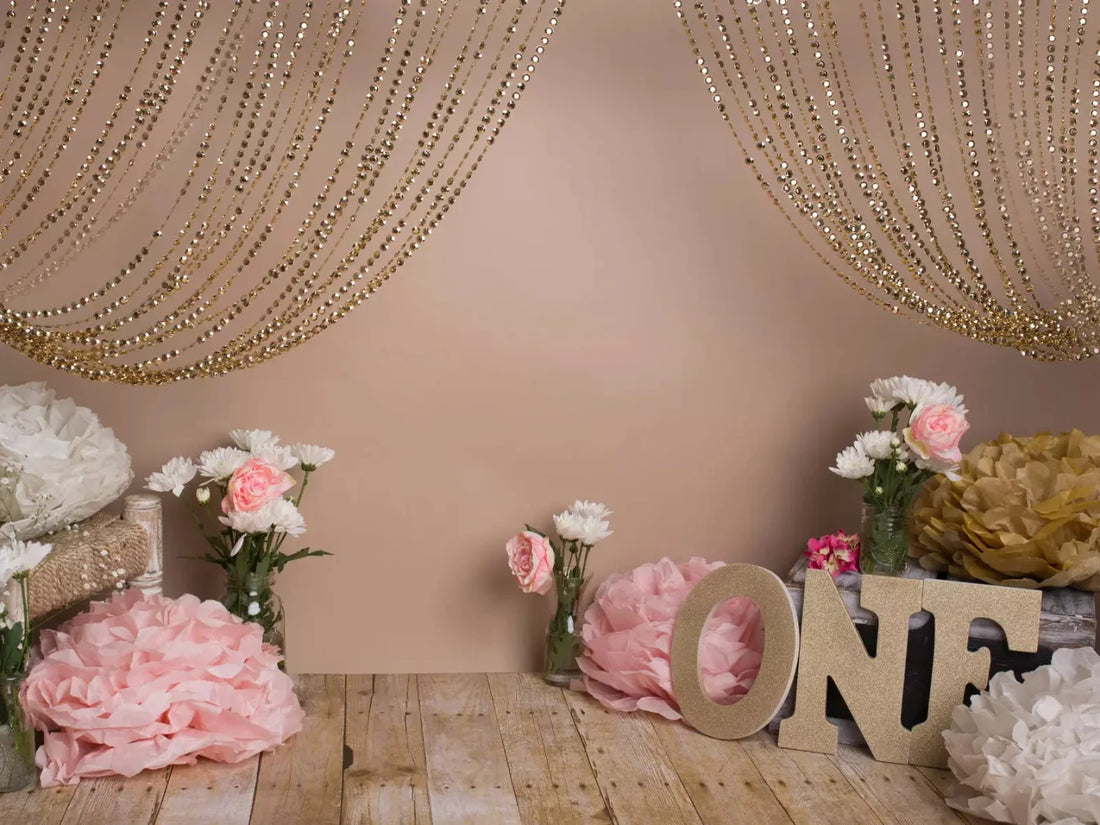 Shabby Pink One 68X5 Fleece ( 80 X 60 Inch ) Backdrop