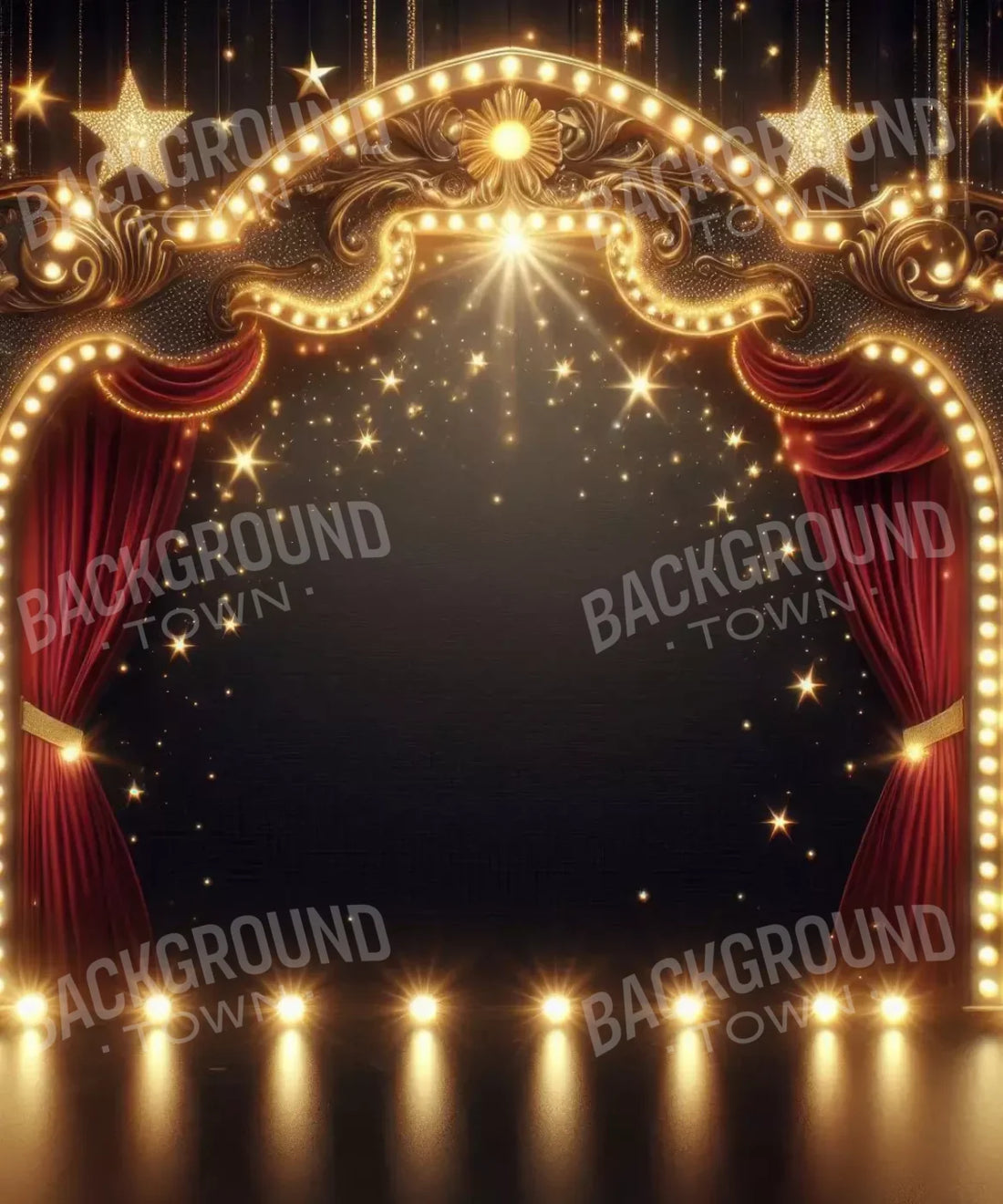 Gold Red Black Backdrop for Photography