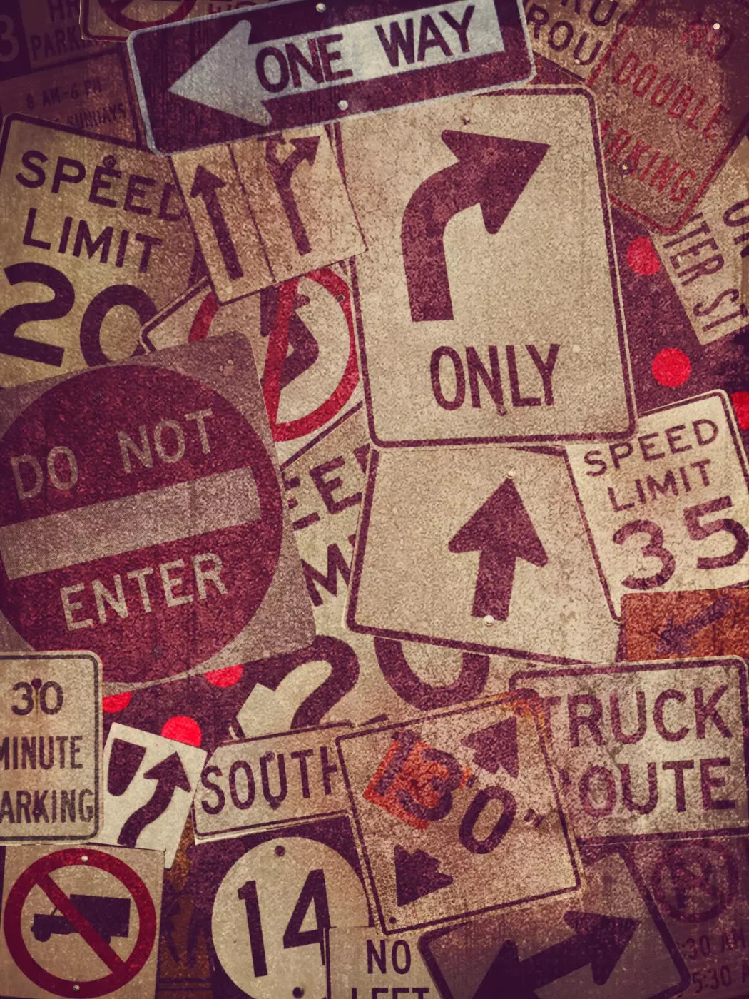 Signs 5X68 Fleece ( 60 X 80 Inch ) Backdrop