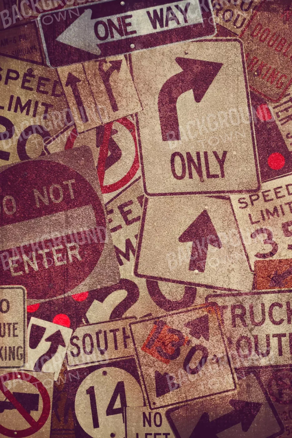 Signs 5X8 Ultracloth ( 60 X 96 Inch ) Backdrop