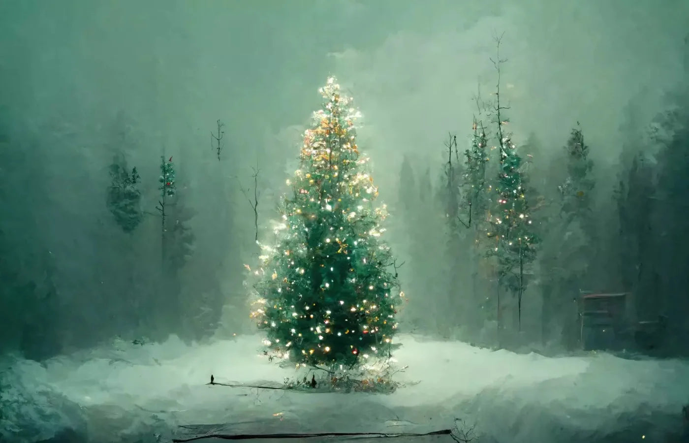 Silent Night 12X8 Ultracloth ( 144 X 96 Inch ) Backdrop