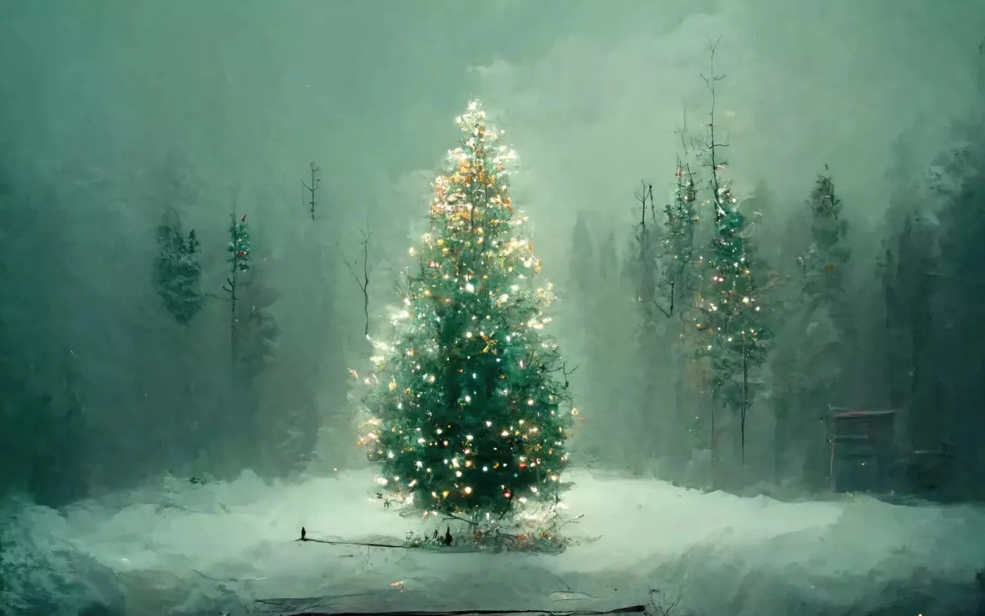 Silent Night 14X9 Ultracloth ( 168 X 108 Inch ) Backdrop