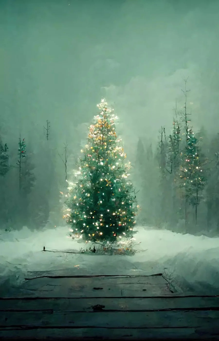 Silent Night 8X12 Ultracloth ( 96 X 144 Inch ) Backdrop