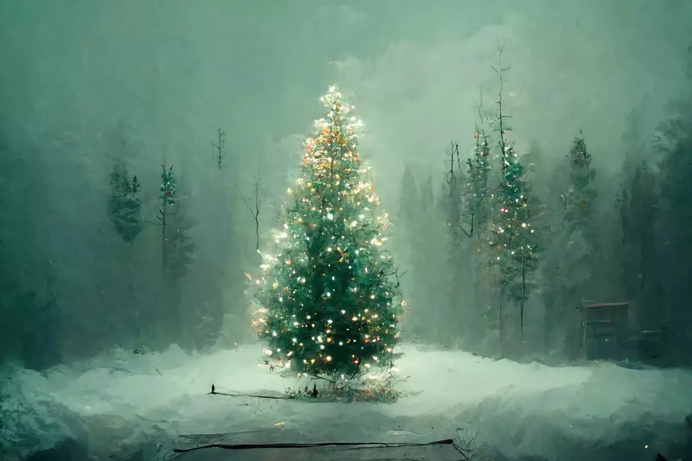 Silent Night 8X5 Ultracloth ( 96 X 60 Inch ) Backdrop