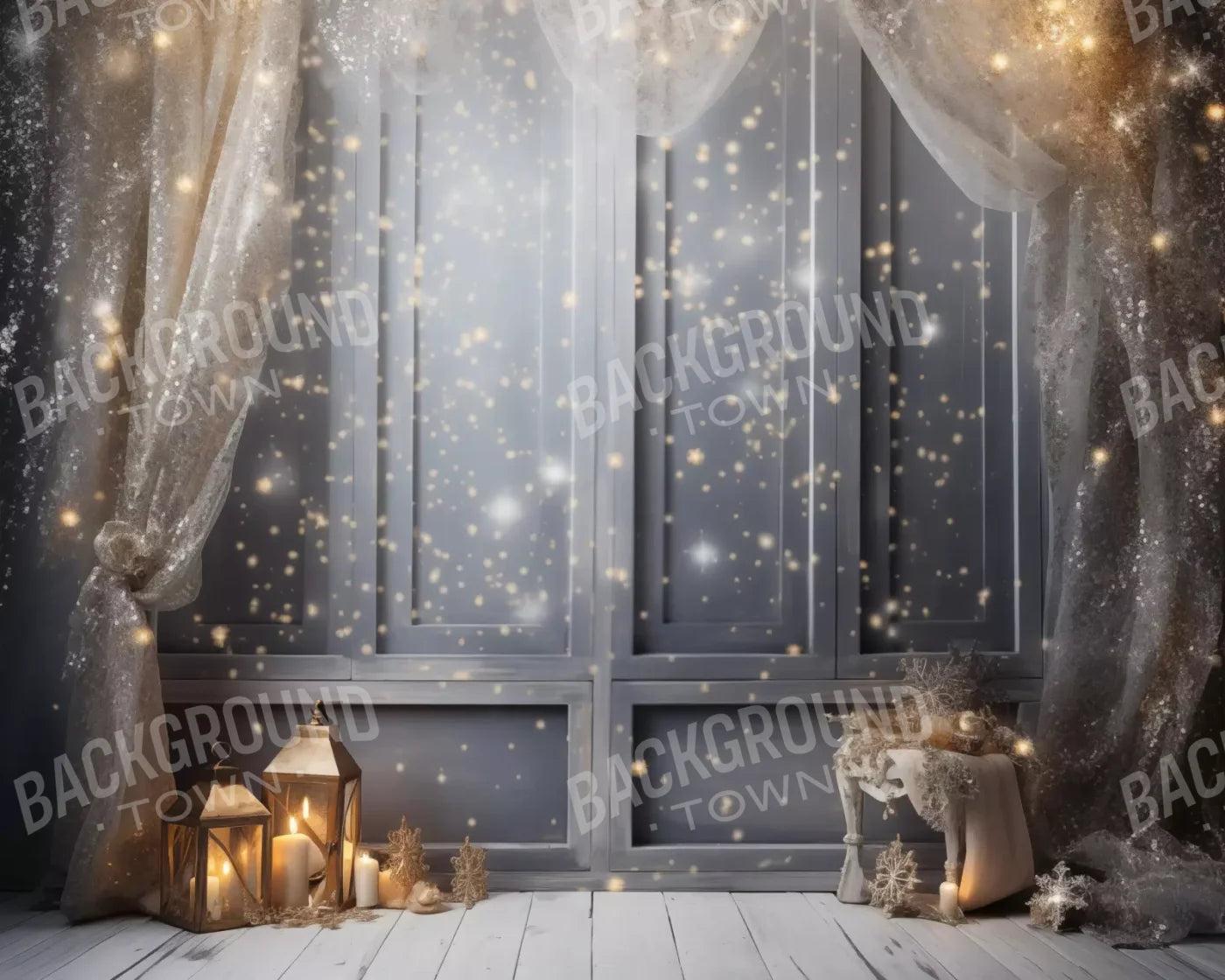 Silver And Gold Studio 1 10X8 Fleece ( 120 X 96 Inch ) Backdrop
