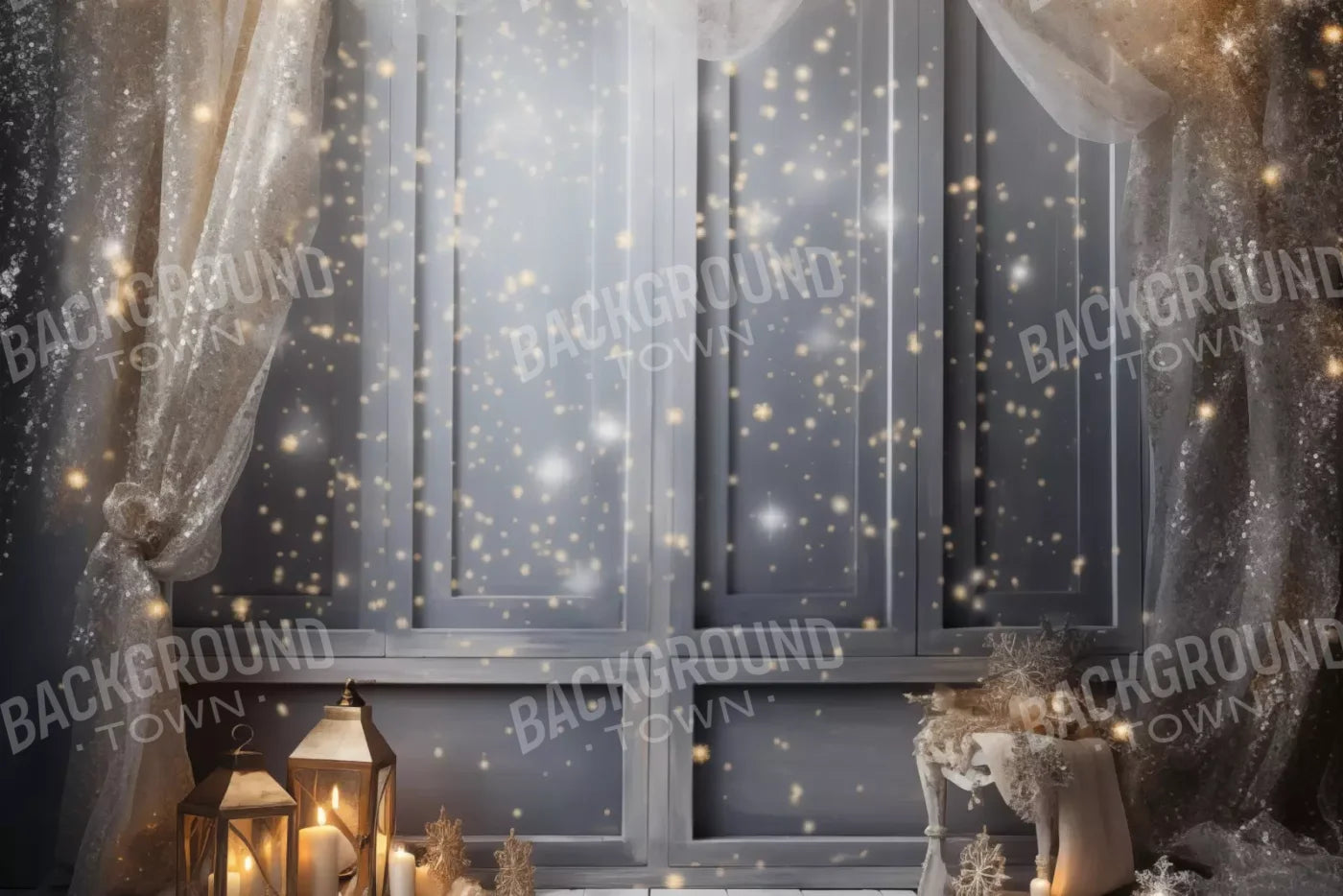 Silver And Gold Studio 1 12X8 Ultracloth ( 144 X 96 Inch ) Backdrop