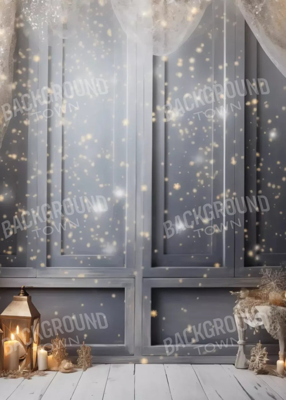 Silver And Gold Studio 1 5X7 Ultracloth ( 60 X 84 Inch ) Backdrop