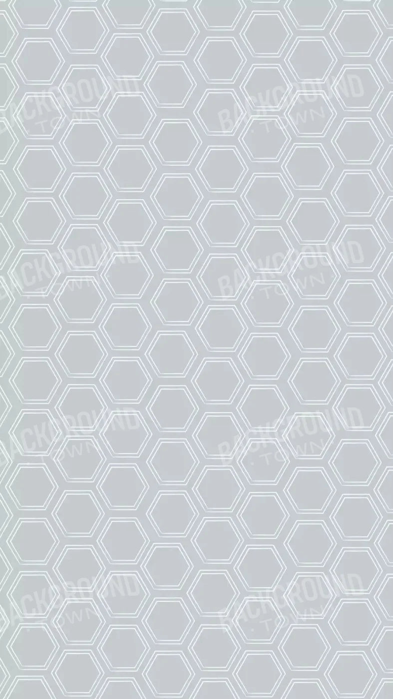 Silver Hex 8X14 Ultracloth ( 96 X 168 Inch ) Backdrop