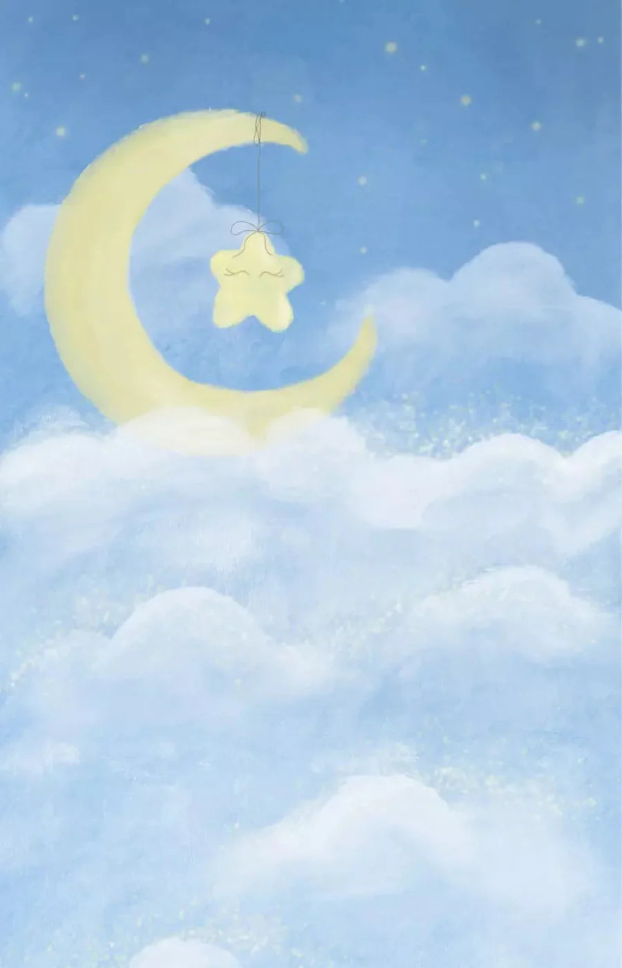 Sleep Tight Blue 8X12 Ultracloth ( 96 X 144 Inch ) Backdrop