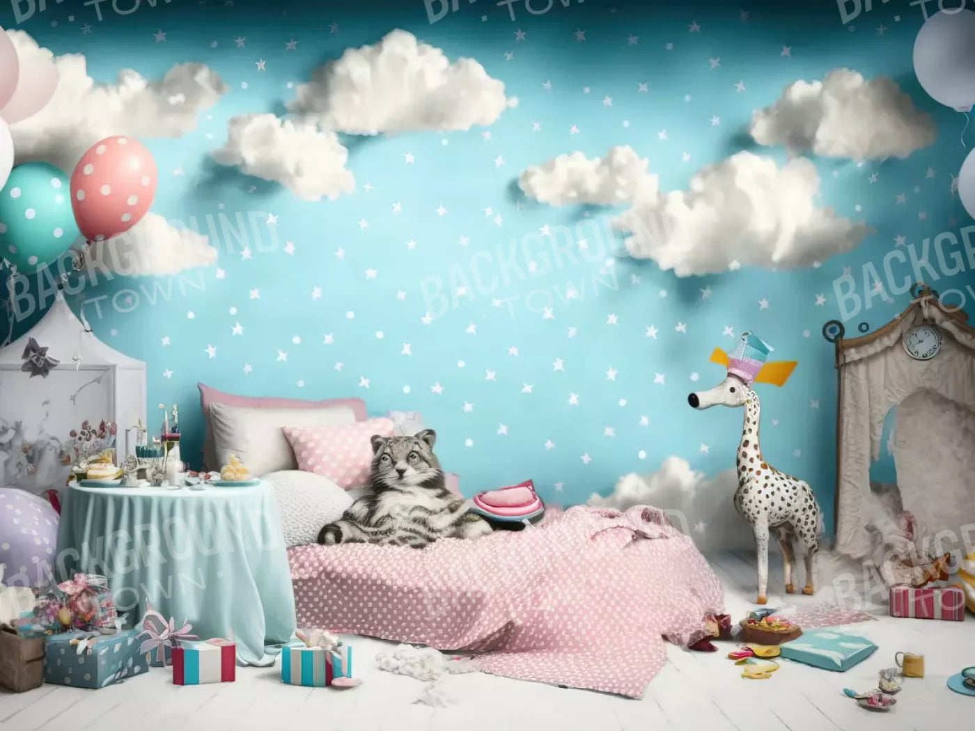 Slumber Party 7’X5’ Ultracloth (84 X 60 Inch) Backdrop