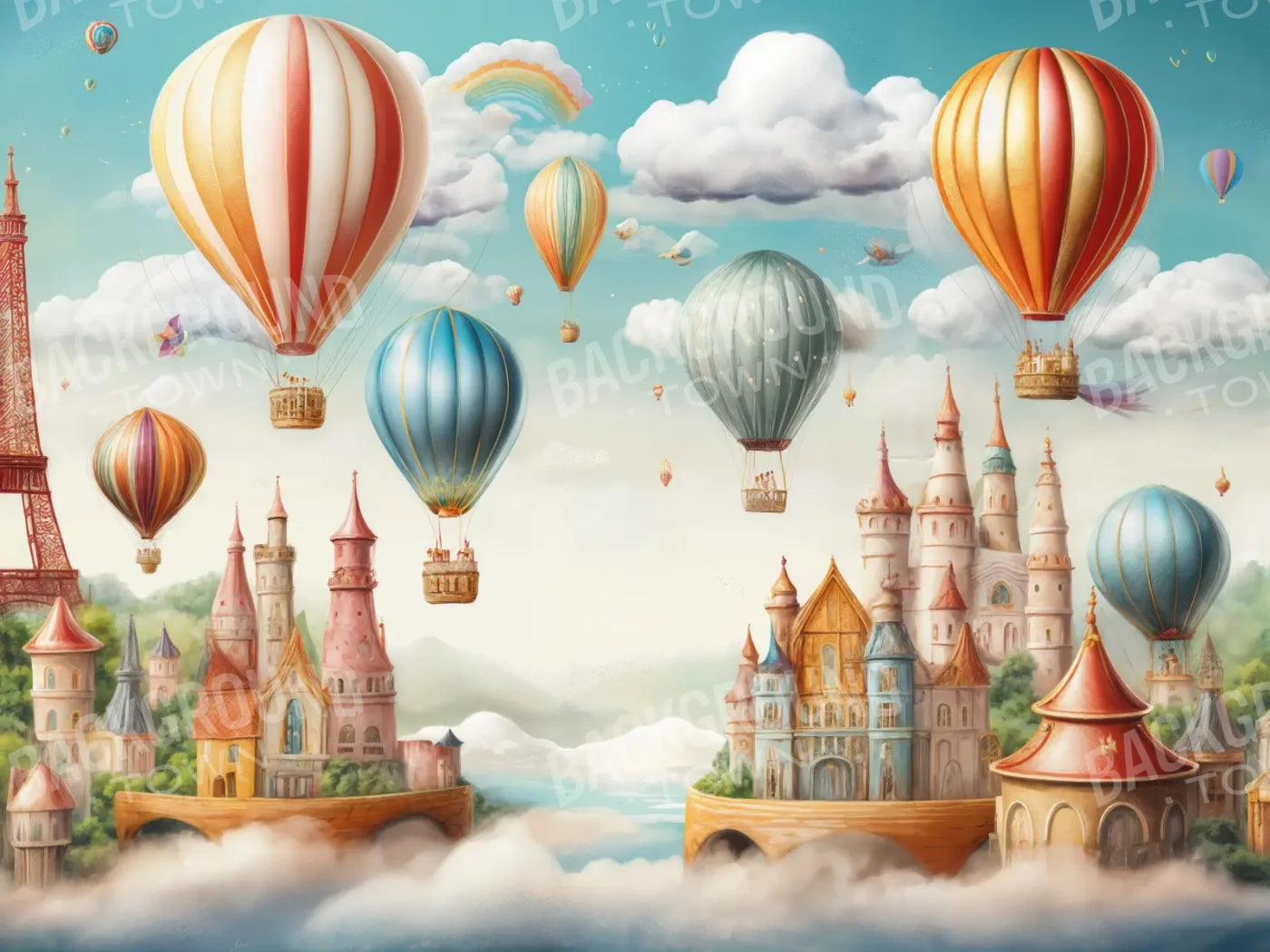 Small World 6’8x5’ Fleece (80 x 60 inch) Backdrop