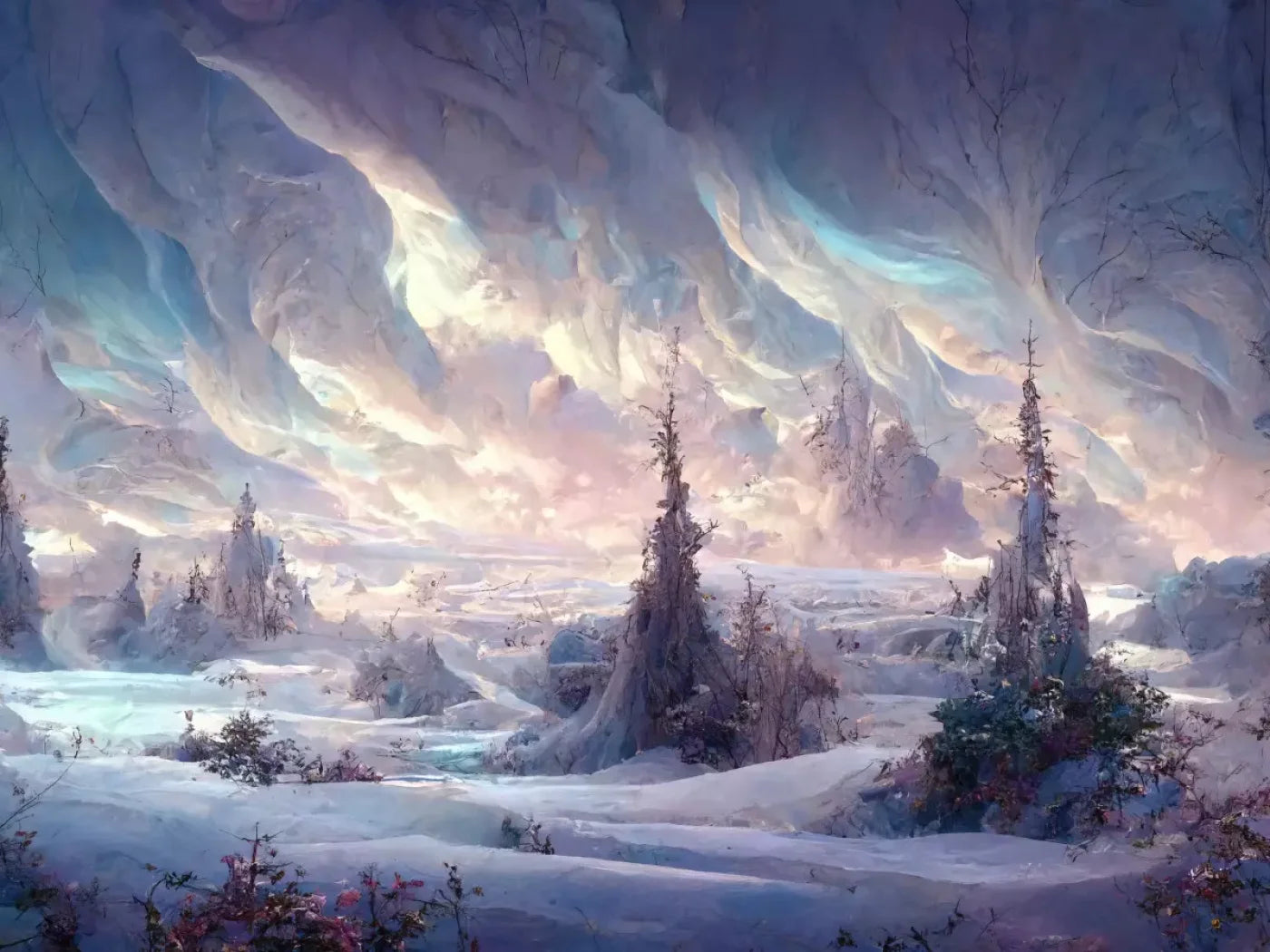 Snow Cave 10’x8’ Fleece (120 x 96 inch) Backdrop