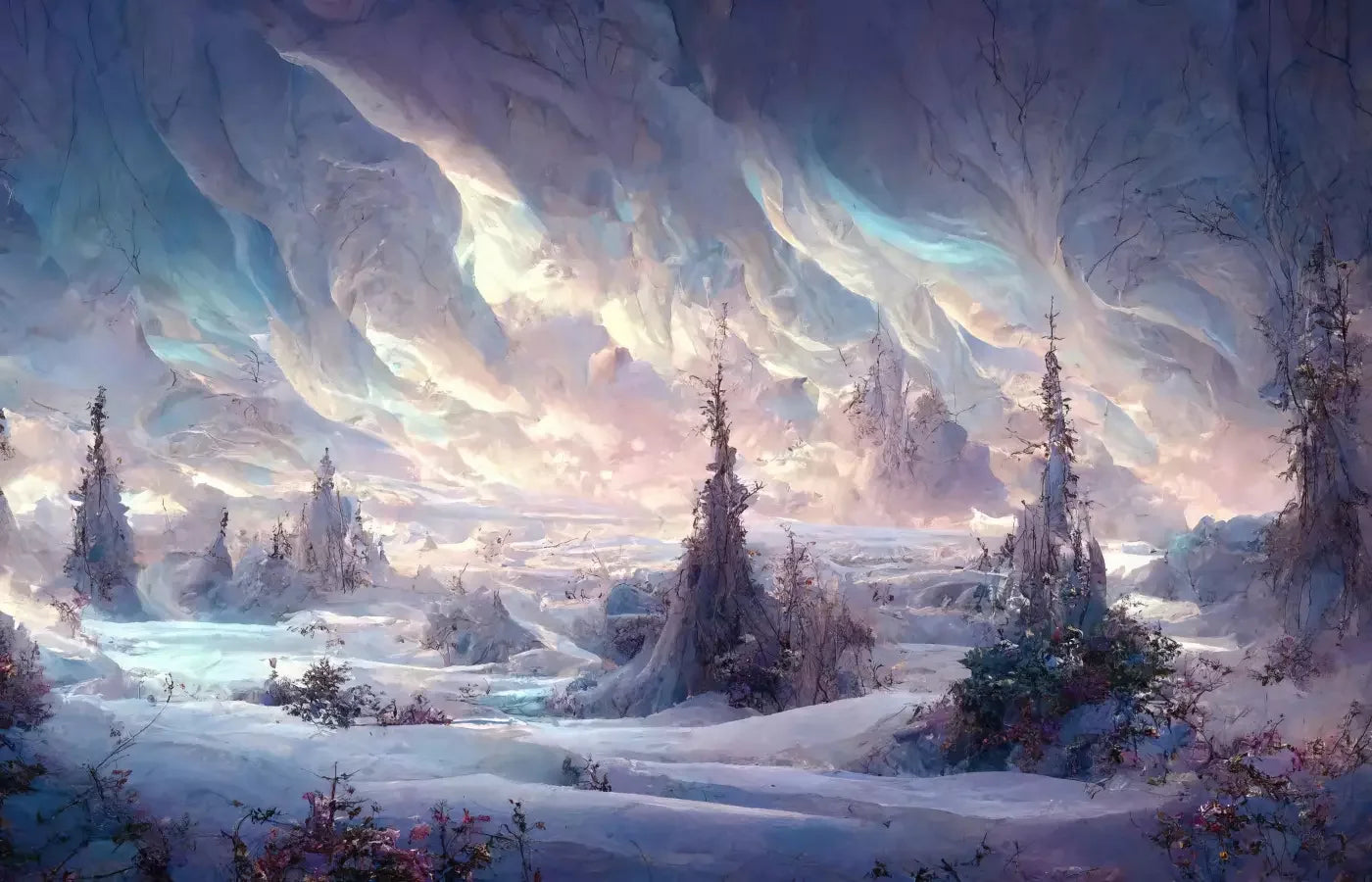 Snow Cave 12’x8’ UltraCloth (144 x 96 inch) Backdrop