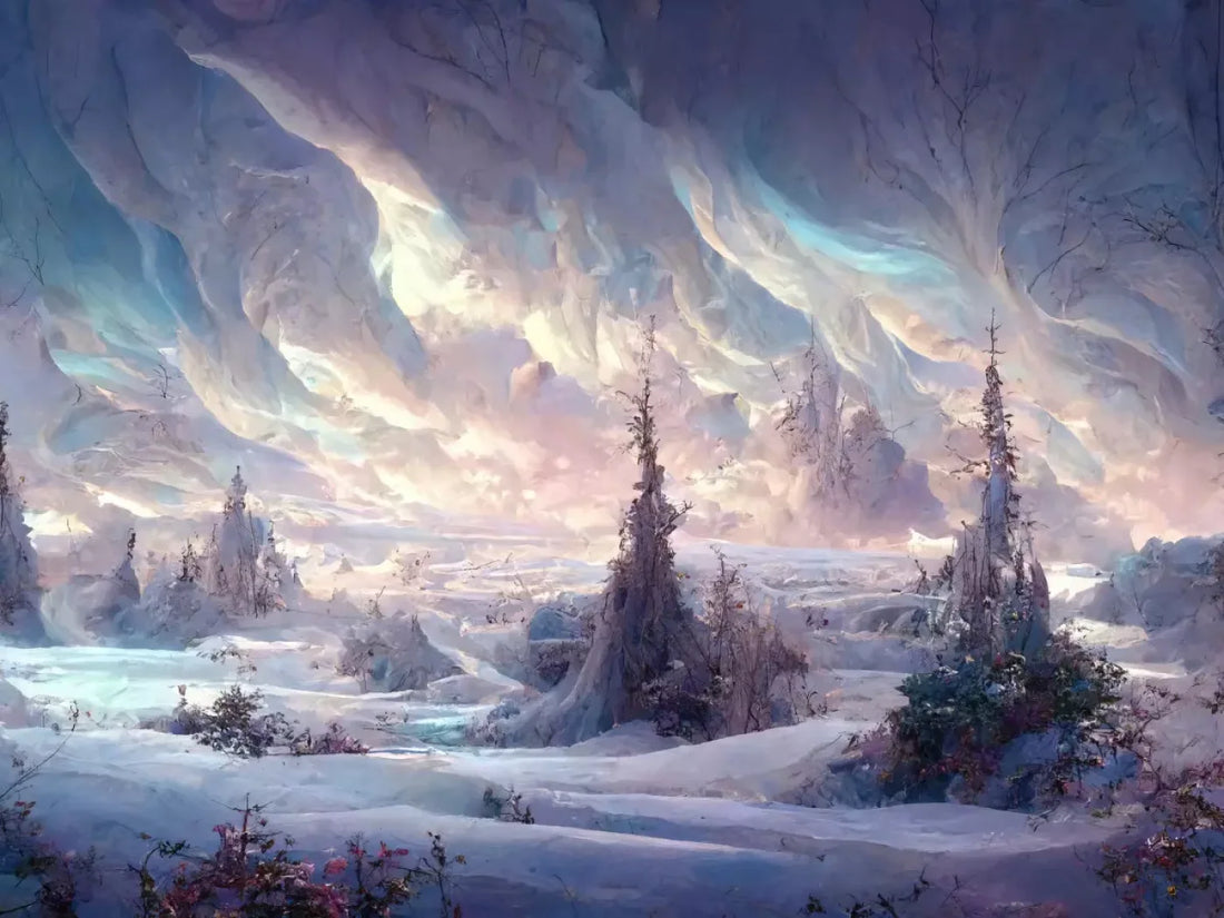 Snow Cave 6’8’’x5’ Fleece (80 x 60 inch) Backdrop