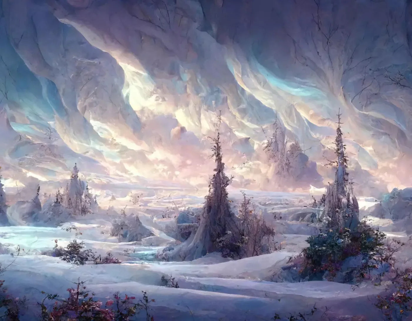 Snow Cave 8’x6’ Fleece (96 x 72 inch) Backdrop