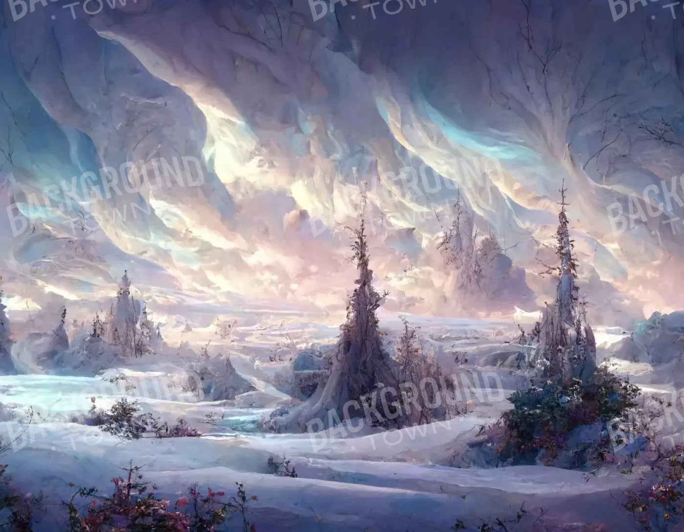 Snow Cave 8’x6’ Fleece (96 x 72 inch) Backdrop