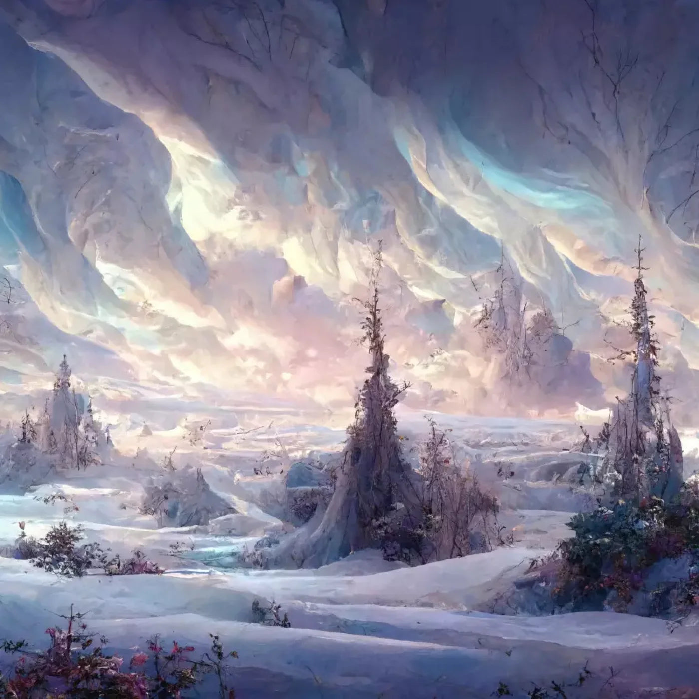 Snow Cave 8’x8’ Fleece (96 x 96 inch) Backdrop