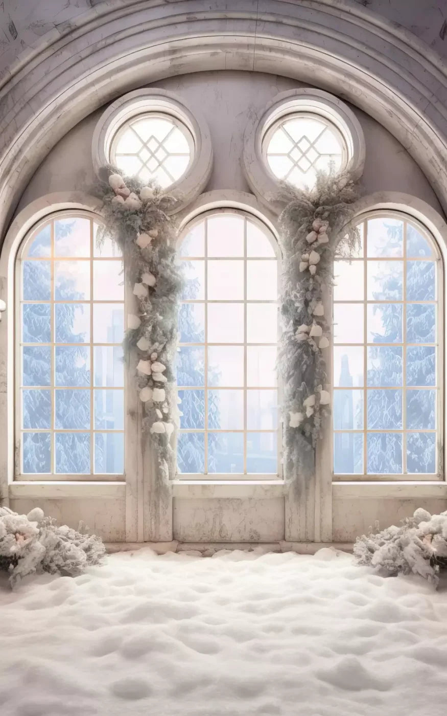 Snowy Ballroom 10’X16’ Ultracloth (120 X 192 Inch) Backdrop