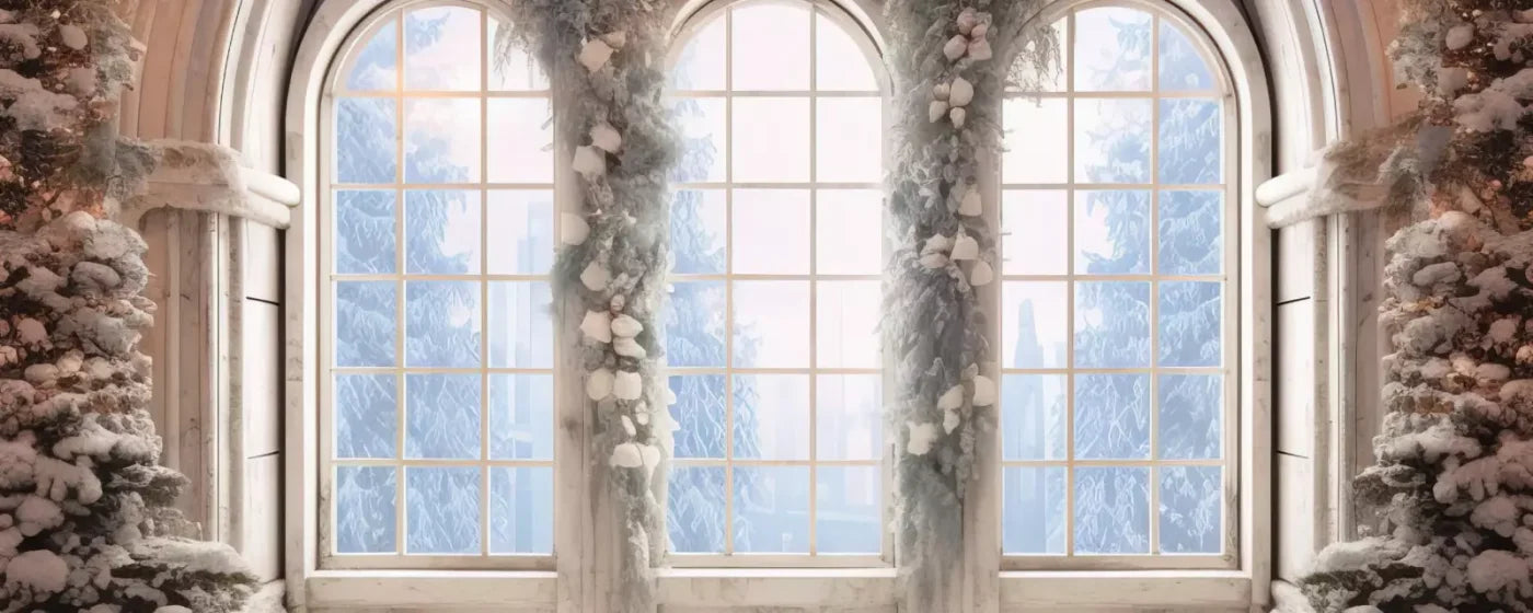 Snowy Ballroom 20’X8’ Ultracloth (240 X 96 Inch) Backdrop