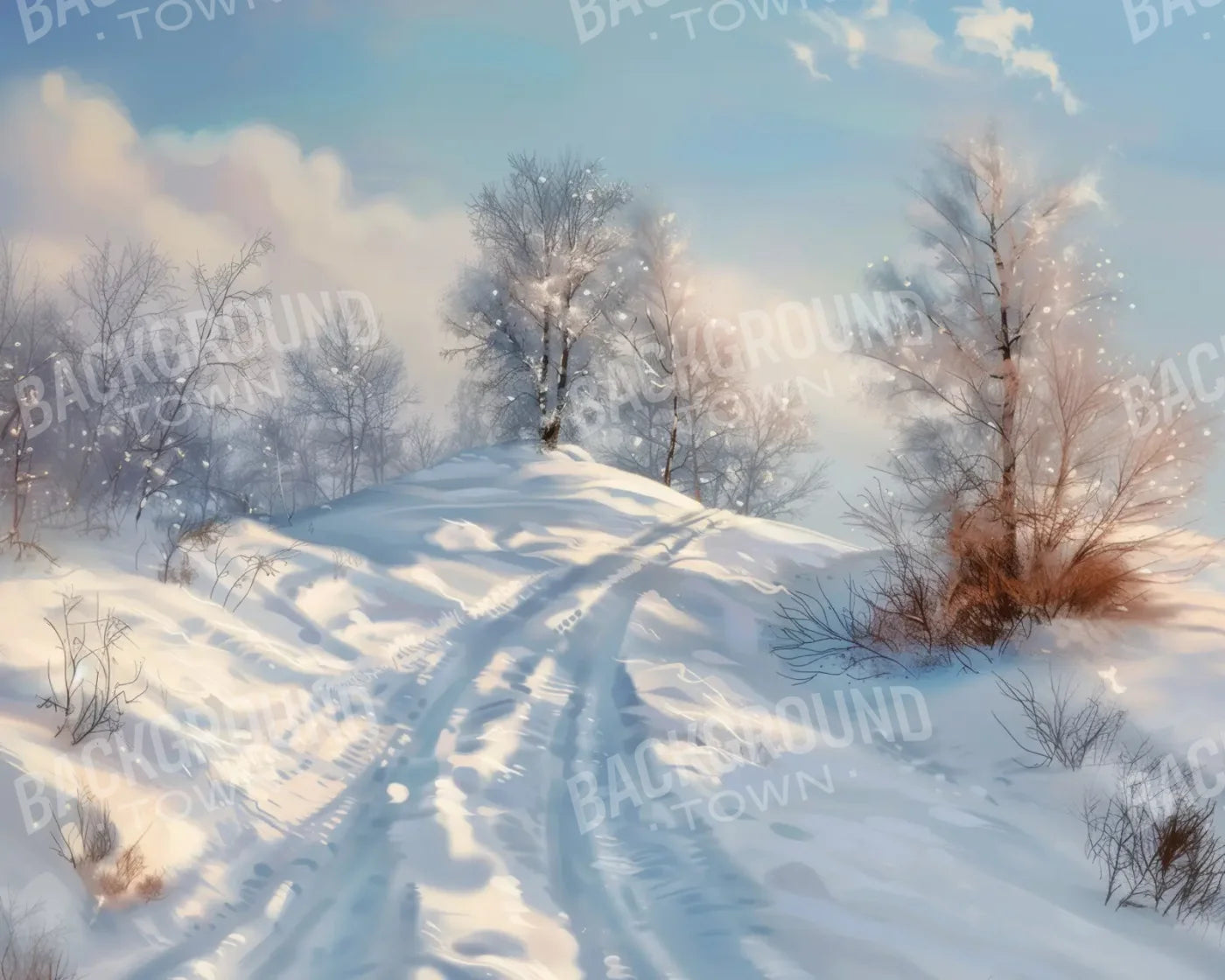 Snowy Hill 10’x8’ Fleece (120 x 96 inch) Backdrop