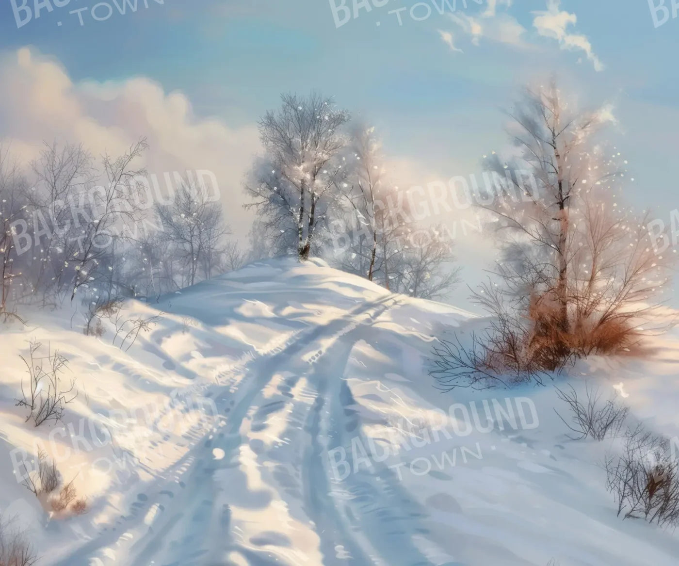 Snowy Hill 12’x10’ UltraCloth (144 x 120 inch) Backdrop