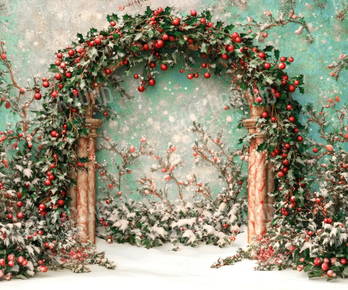 Red Green Brown Backdrop for Photography